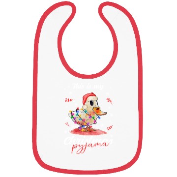 Discover Winter Christmas Pyjama Duck Bibs