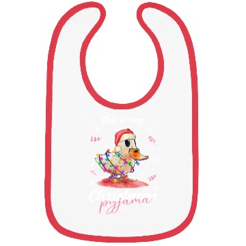 Discover Winter Christmas Pyjama Duck Bibs