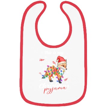 Discover Winter Christmas Pyjama Fox Bibs