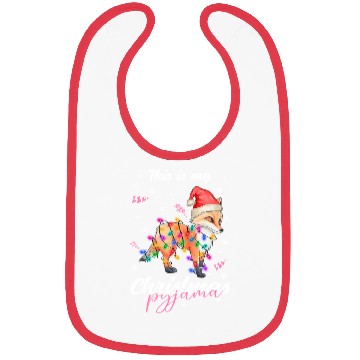 Discover Winter Christmas Pyjama Fox Bibs