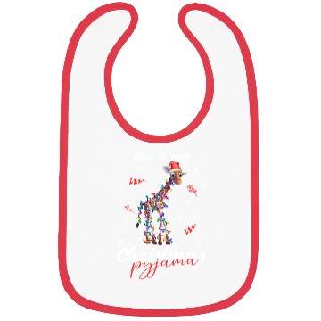 Discover Winter Christmas Pyjama Giraffe Bibs