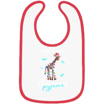 Discover Winter Christmas Pyjama Giraffe Bibs