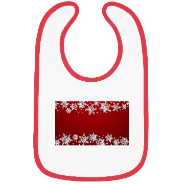 Discover Elegant Winter Snowflakes Red Bibs