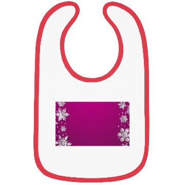 Discover Elegant Snowflakes Pink Bibs