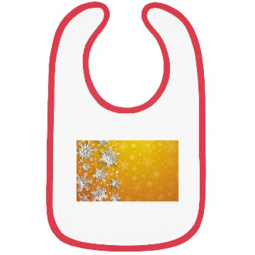 Discover Elegant Christmas Snowflakes Pattern Orange Bibs
