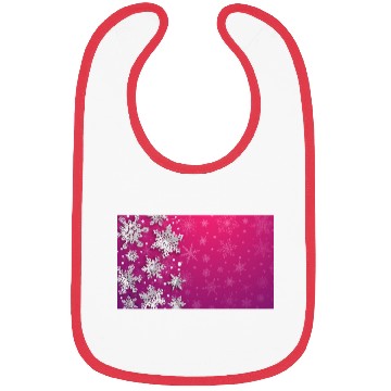Discover Elegant Christmas Snowflakes Pattern Pink Bibs