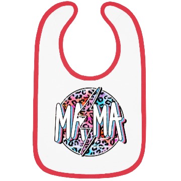 Discover Mama Lightning Bolt Bibs, Mama Bibs, Leopard
