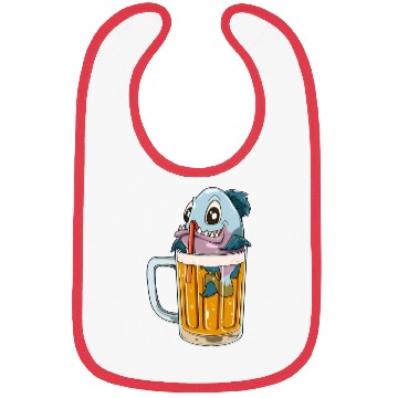 Discover Funny Fish Drinking Beer Bibs