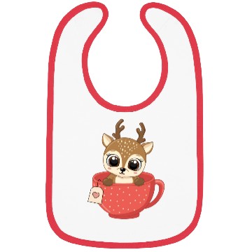Discover Girls Baby reindeer in cup Christmas kid gifts Bibs