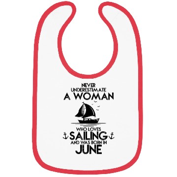 Discover Never Underestimate a Women Who Loves Sailing Bibs