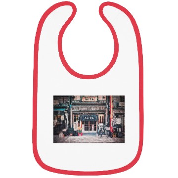 Discover Vintage Bicycle by a Tiny Nostalgic Store Painting Bibs