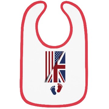 Discover American Union Jack Flag Baby american union jack Bibs