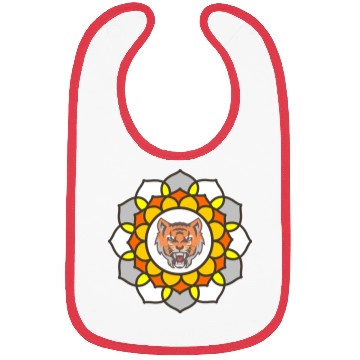 Discover mandala tiger halloween Bibs graphic