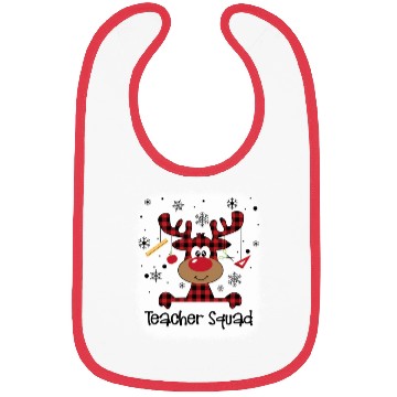 Discover Bleached Teacher Squad Reindeer Funny Teacher Bibs