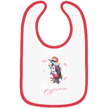 Discover Winter Christmas Pyjama Woodpecker Bibs
