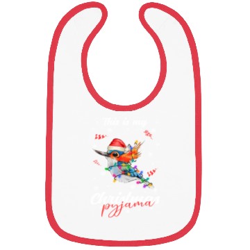 Discover Winter Christmas Pyjama Hummingbird Bibs