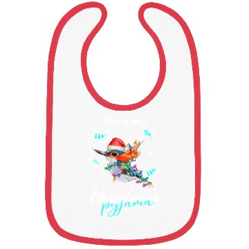 Discover Winter Christmas Pyjama Hummingbird Bibs