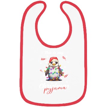 Discover Winter Christmas Pyjama Penguin Bibs