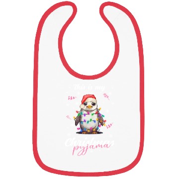 Discover Winter Christmas Pyjama Penguin Bibs