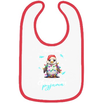Discover Winter Christmas Pyjama Penguin Bibs