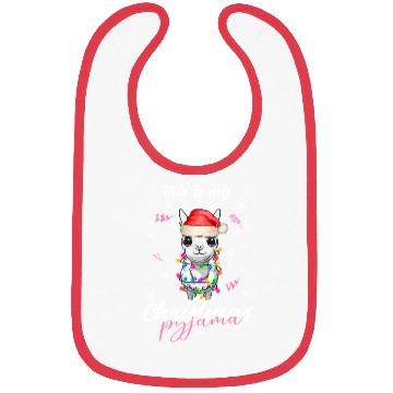 Discover Winter Christmas Pyjama Llama Bibs