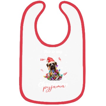 Discover Winter Christmas Pyjama Boxer Bibs
