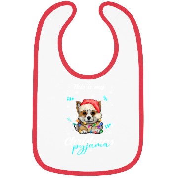 Discover Winter Christmas Pyjama Corgi Bibs