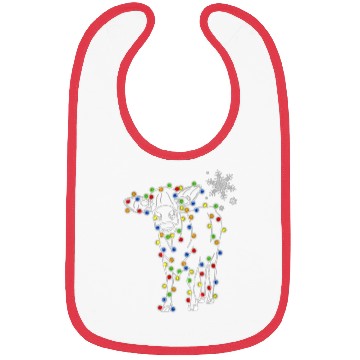 Discover Cow Christmas Light Tree Cow Xmas Snow Lover Bibs