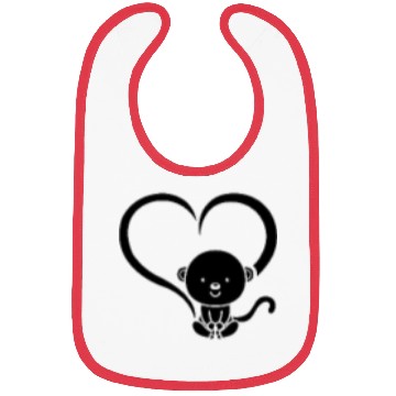 Discover Chimpanzee Monkey Baby Orangutan - Cute Monkey Hea Bibs