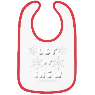 Discover Let it snow with snowflakes christmas Bibs