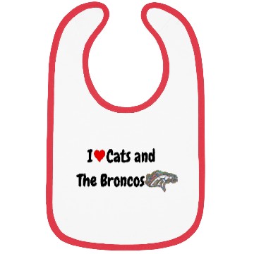 Discover I Love Cats and The Broncos Bibs