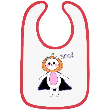 Discover cute cat in halloween melon costume Bibs