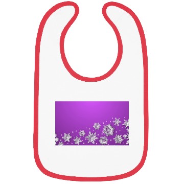 Discover Modern Snowflakes Purple Bibs