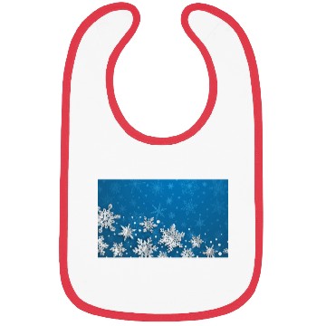 Discover Modern Blue Snowflakes Pattern Bibs