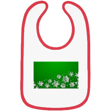 Discover Modern Snowflakes Green Bibs