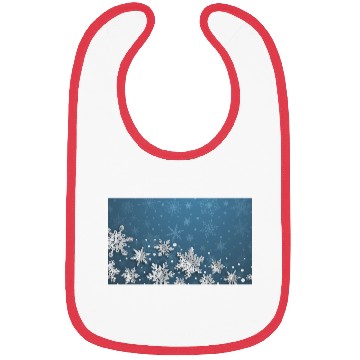 Discover Modern Blue Snowflakes Pattern Bibs