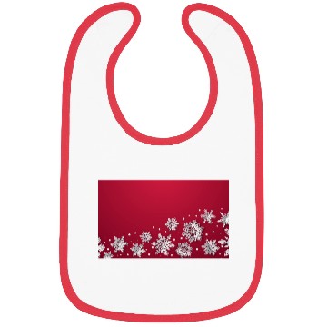 Discover Modern Snowflakes Red Bibs