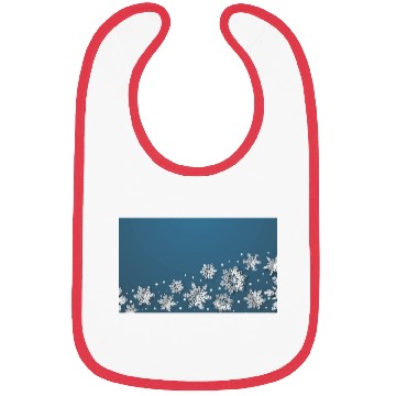 Discover Modern Snowflakes Blue Bibs