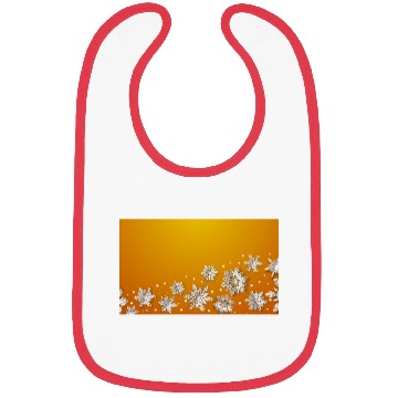 Discover Modern Snowflakes Orange Bibs