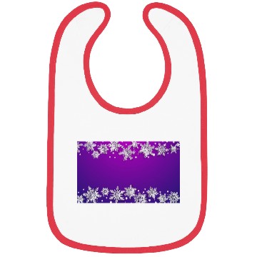 Discover Elegant Winter Snowflakes Purple Bibs
