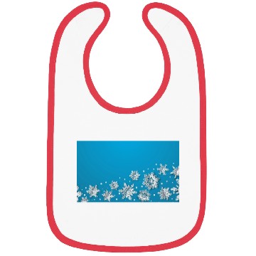 Discover Modern Snowflakes Blue Bibs