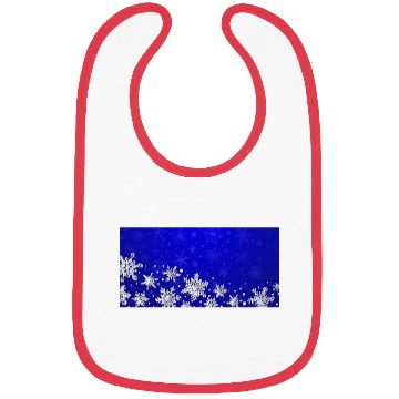 Discover Modern Blue Snowflakes Pattern Bibs