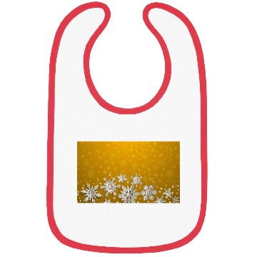 Discover Yellow Snowflakes Pattern Bibs