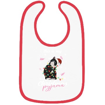 Discover Winter Christmas Pyjama Cat Bibs