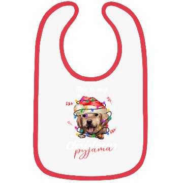 Discover Winter Christmas Pyjama Golden Retriever Bibs