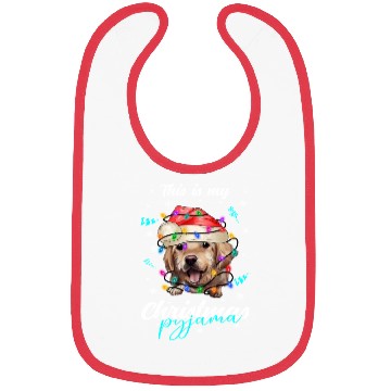Discover Winter Christmas Pyjama Golden Retriever Bibs