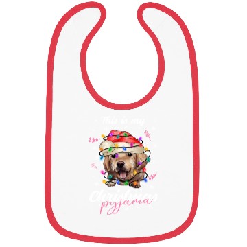 Discover Winter Christmas Pyjama Golden Retriever Bibs