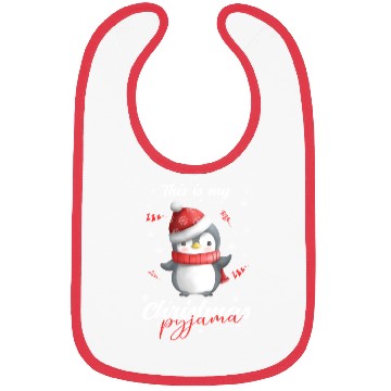 Discover Winter Christmas Pyjama Penguin Bibs