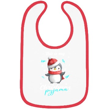 Discover Winter Christmas Pyjama Penguin Bibs