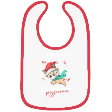 Discover Winter Christmas Pyjama Reindeer Bibs